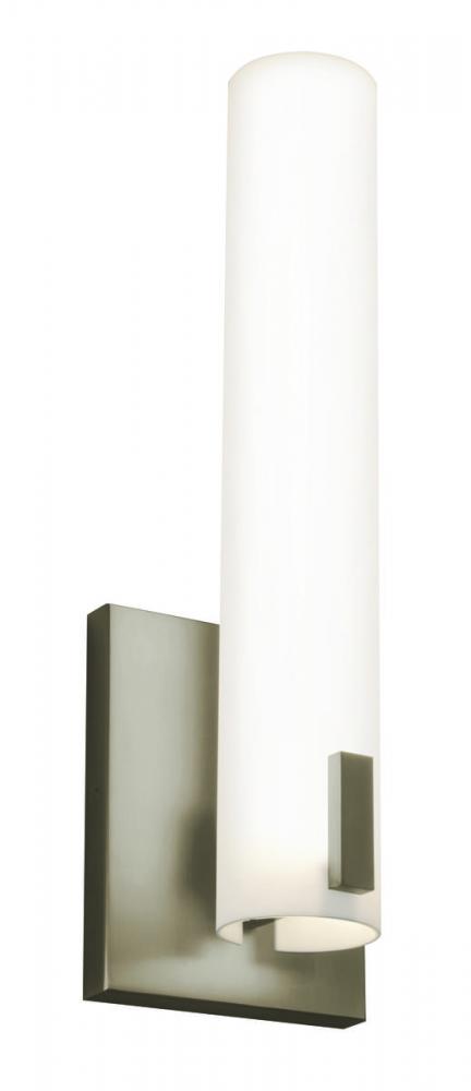 Bowen - Wall Sconce - Satin Nickel Finish - White Acrylic Shade