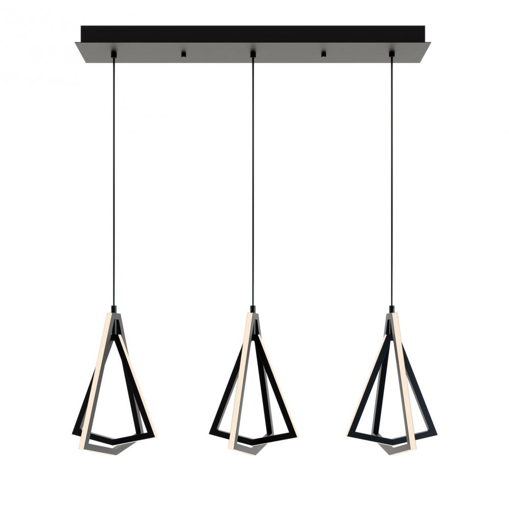 Gianna Linear Three Pendant 3000K 120V Black