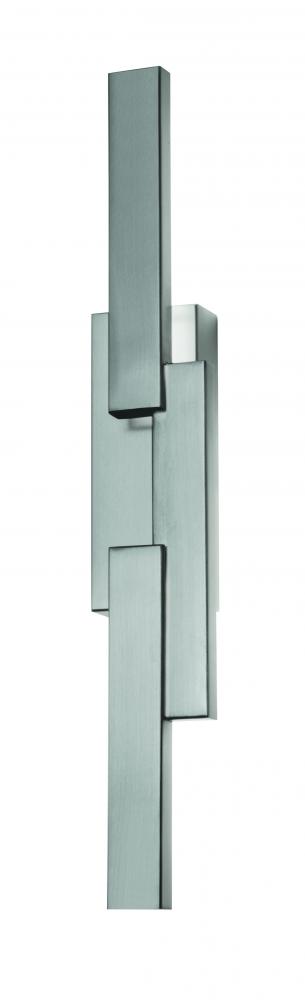 Ion - Wall Sconce - Satin Nickel Finish - White Acrylic Diffuser