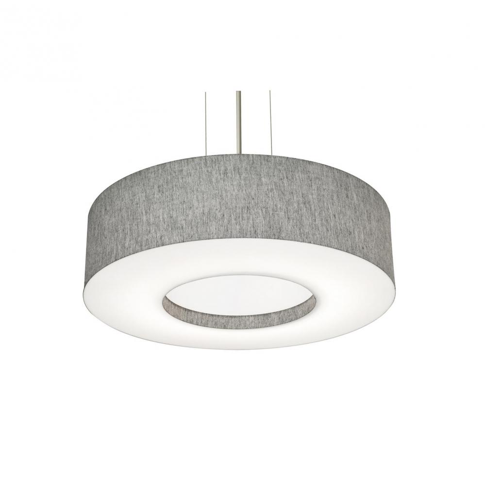 Montclair 19'' Med Base Pendant - BK w/ GY