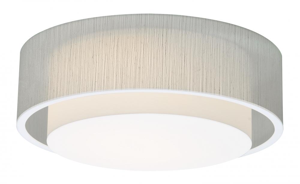 Sanibel 16'' LED Ceiling - White Finish Jute Shade