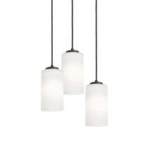  LEOP04MBBKRND3 - Leo 18'' 3 Light Round Pendant - BK