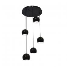  RXYP08BKRND5 - Roxy 5 Light Round Pendant,120V,Black