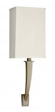  SHS061807LAJUDACLN - Sheridan LED Sconce - Champagne Finish - White Linen Shade