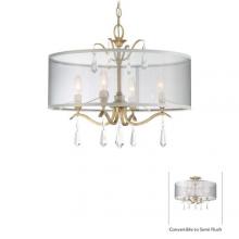  4443-582 - Laurel Estate - 4 Light Pendant (Convertible to Semi Flush)