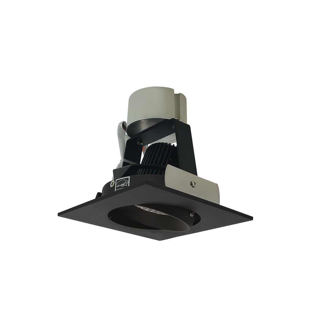 4" Iolite LED Square Adjustable Cone Retrofit, 1000lm / 12W, 3000K, Black Reflector / Black