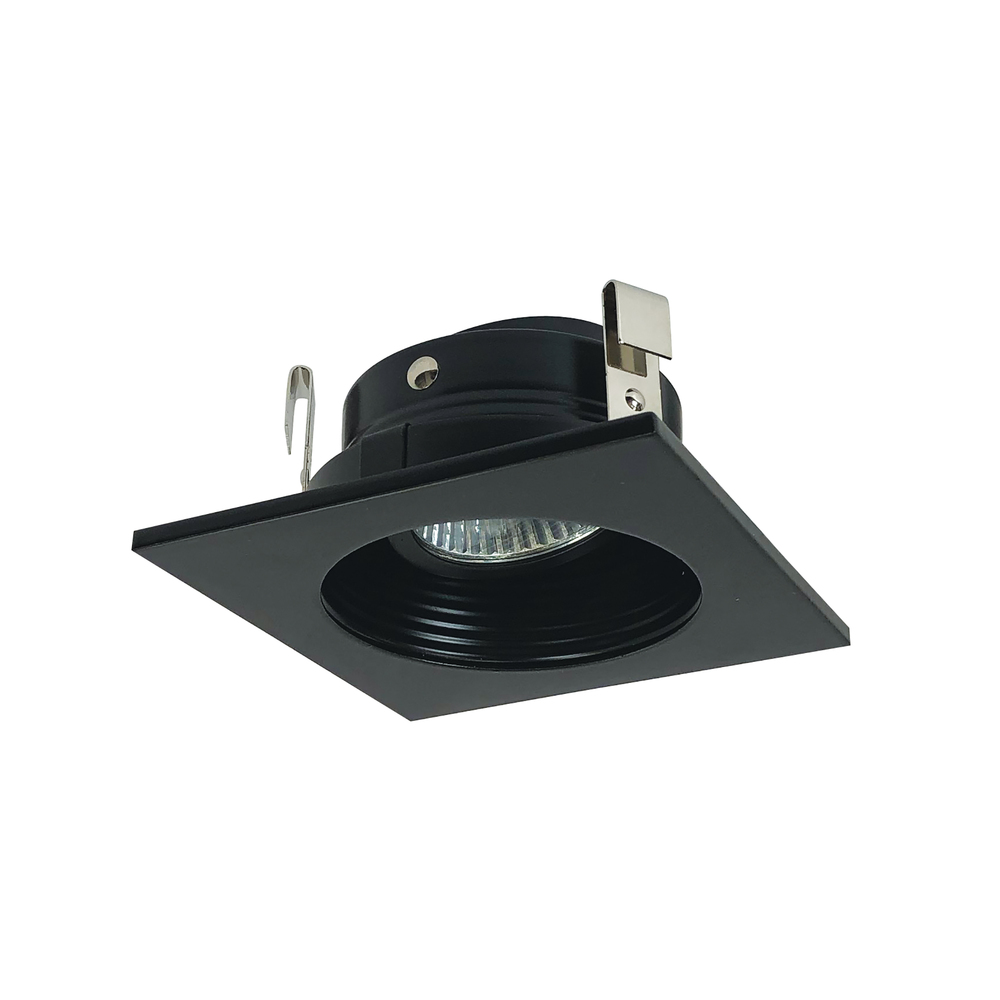 3" Square Round , Baffle with Flange, Black