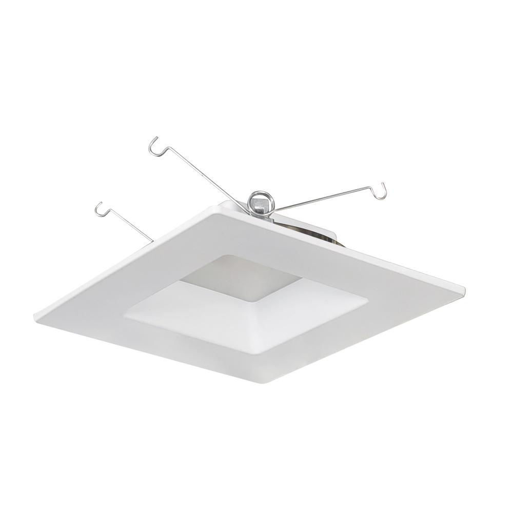 6" AC Onyx Square LED Retrofit Reflector, 1100lm / 17W, 3000K, White Finish