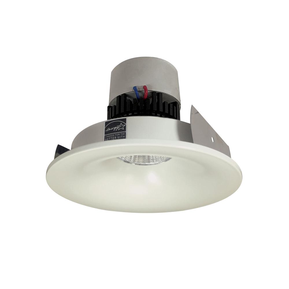 4" Pearl LED Round Bullnose Retrofit, 800lm / 12W, Comfort Dim, White Finish