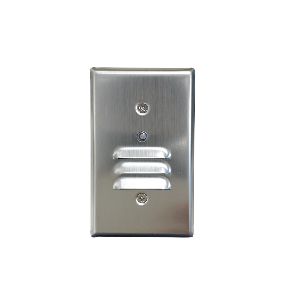 Mini LED Step Light w/ Photocell, Horizontal & Vertical Louver Face Plates, 1W, 90+ CRI, 2700K,