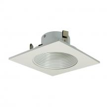  NL-4810WW - 4" WHT BAFFLE, SQ TRIM WHITE