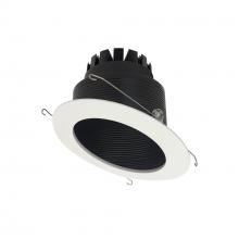  NRM3-6S2L127FB - 6" Marquise III Round Slope Baffle, 900lm, 2700K, Flood Optic, Black Baffle/White Flange