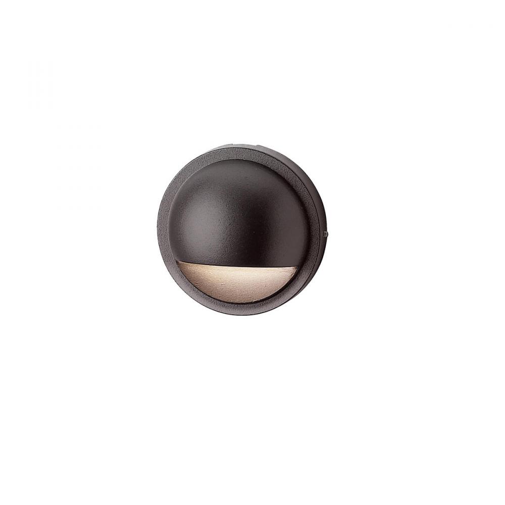 12V Half Moon Deck Light Textured Architectural Bronze