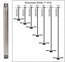  360000WZC - Fan Down Rod 12 inch