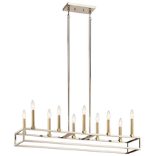  44110PN - Finet™ 10 Light Linear Chandelier Polished Nickel