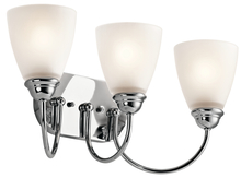 Kichler 45639CH - Jolie 20.25" 3 Light Vanity Light with Satin Etched Glass in Chrome