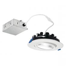  DLGM06R3090WHT - Direct-to-Ceiling 6 inch Round Gimbal 30K LED Downlight in White