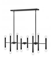  83196BK - Large Sixteen Light Linear Chandelier