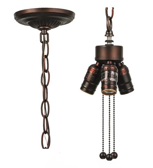 5" Wide 3 Light Pendant Hardware