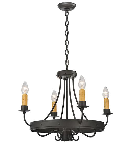 25"W Franciscan 4 LT Chandelier