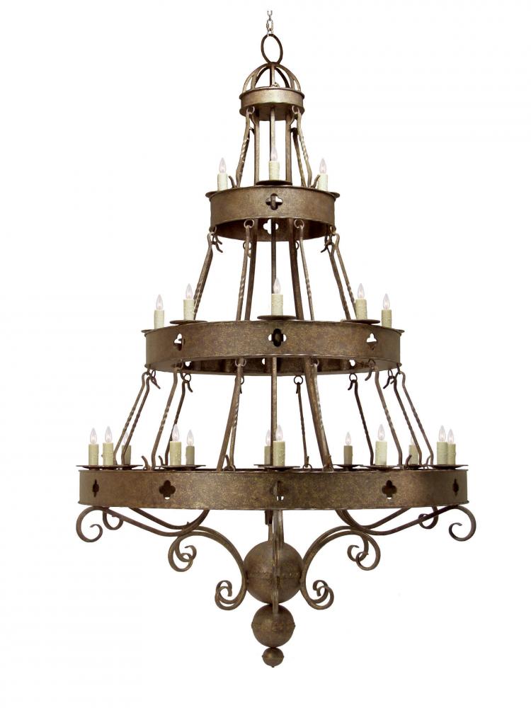 78" Wide Avila 24 Light Three Tier Chandelier