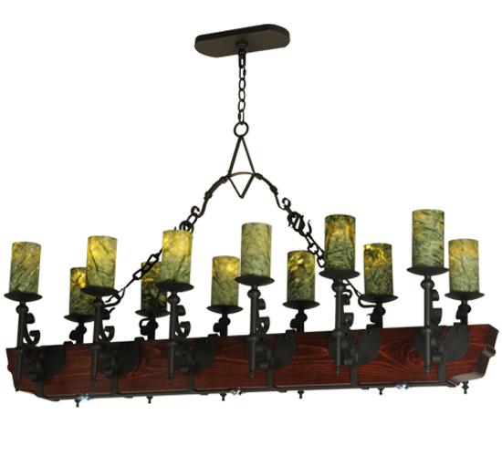 60"L Tudor Jadestone LED Chandelier