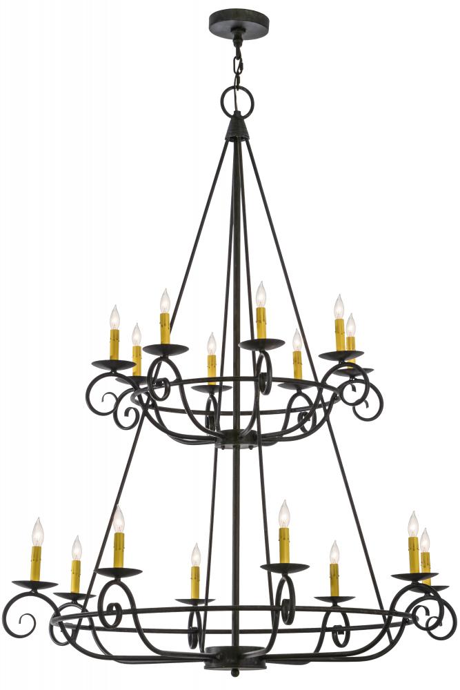 45"W Estrella 16 LT Two Tier Chandelier