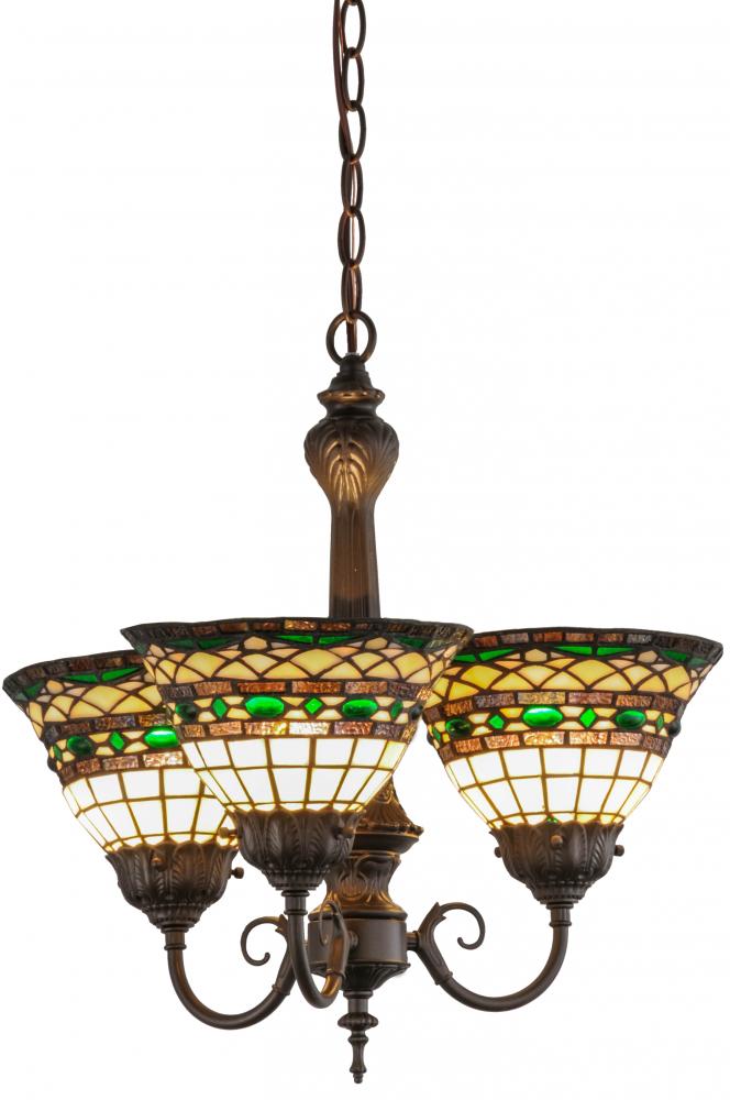 20"W Tiffany Roman 3 LT Chandelier