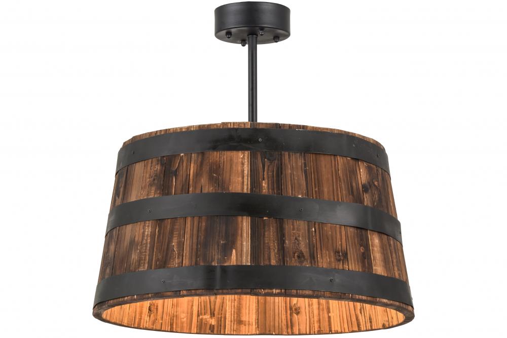 25" Wide Whiskey Barrel Pendant