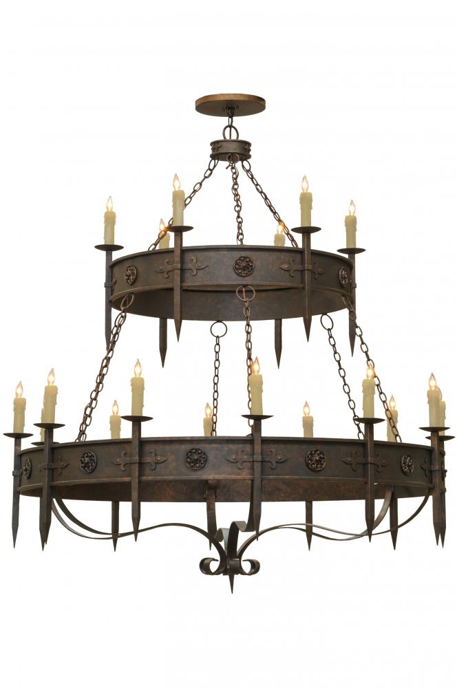 69"W Calandra 18 LT Two Tier Chandelier