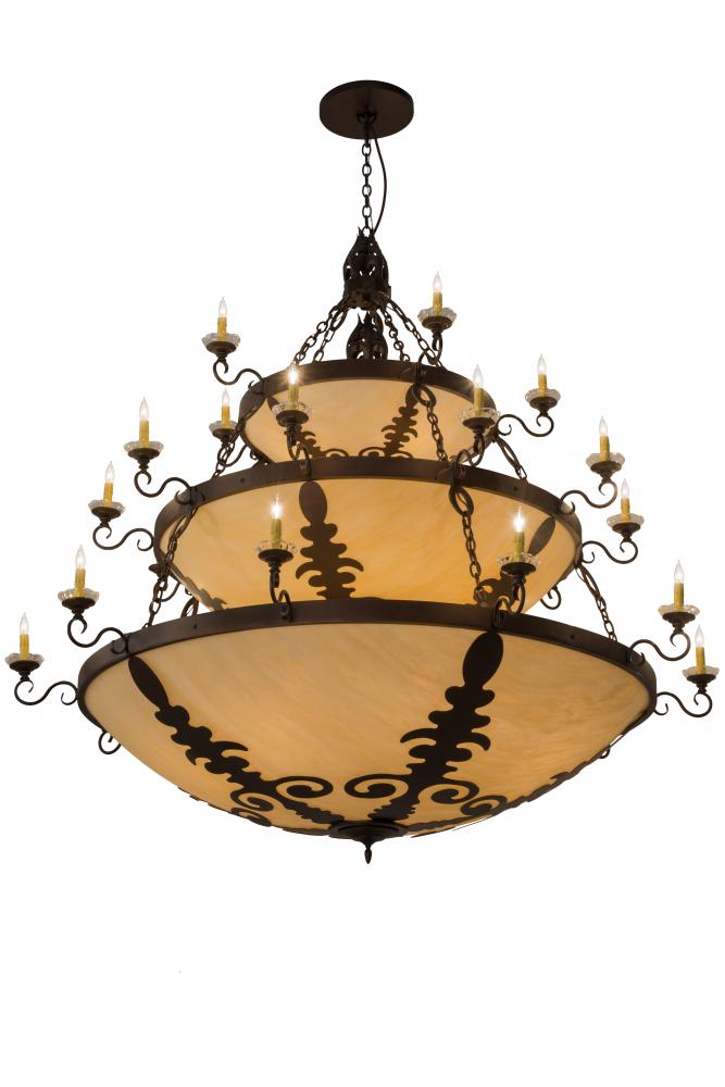 72"W Castellum 3 Tier Chandelier