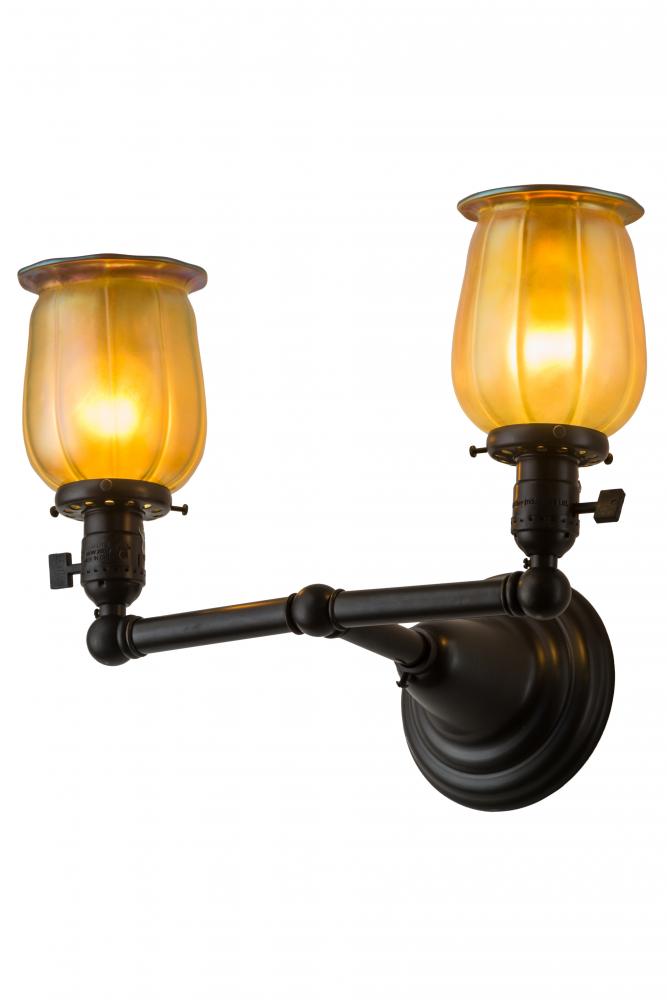 14.5"W Revival Chelsea Favrile 2 LT Wall Sconce