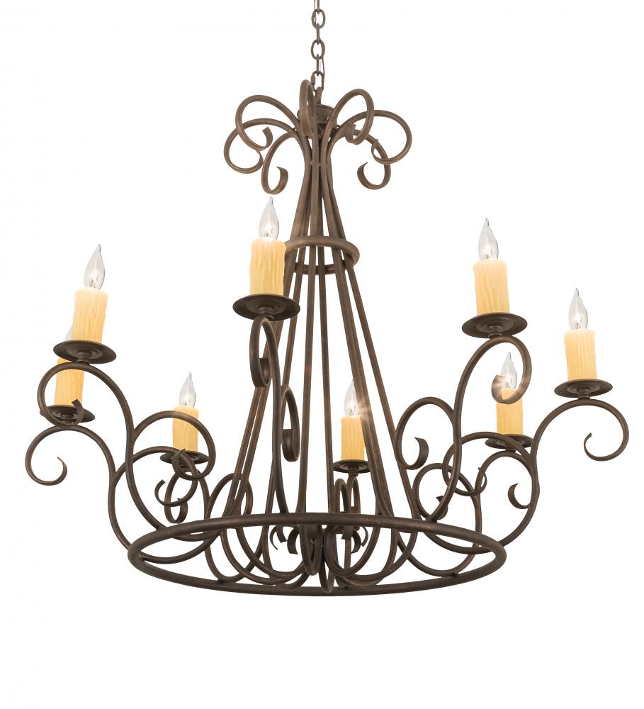 42" Wide Marguerite 8 Light Chandelier