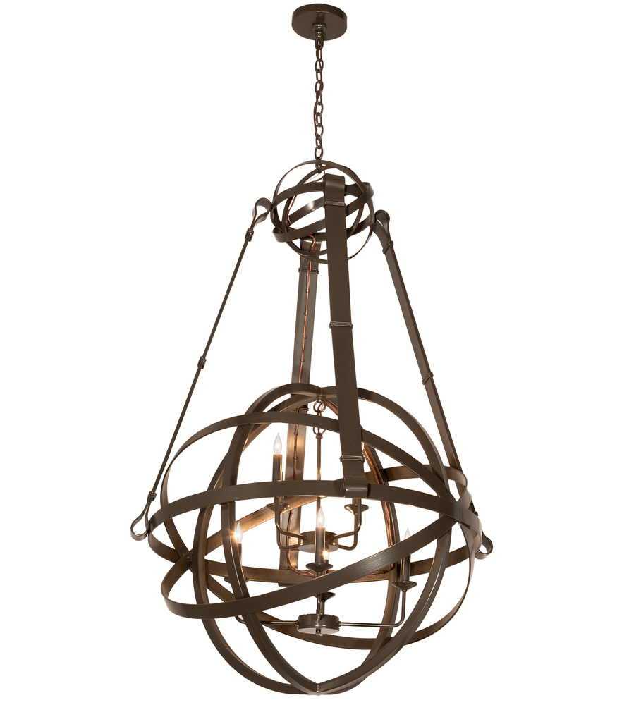 36" Wide Gimbal Grinado Chandelier