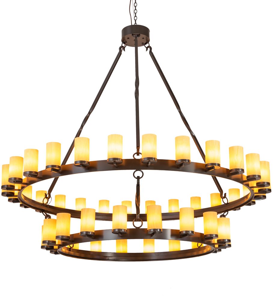 84" Wide Noziroh Ring 46 Light Two Tier Chandelier