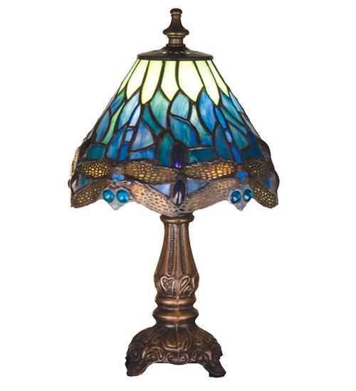 11.5"H Tiffany Hanginghead Dragonfly Mini Lamp