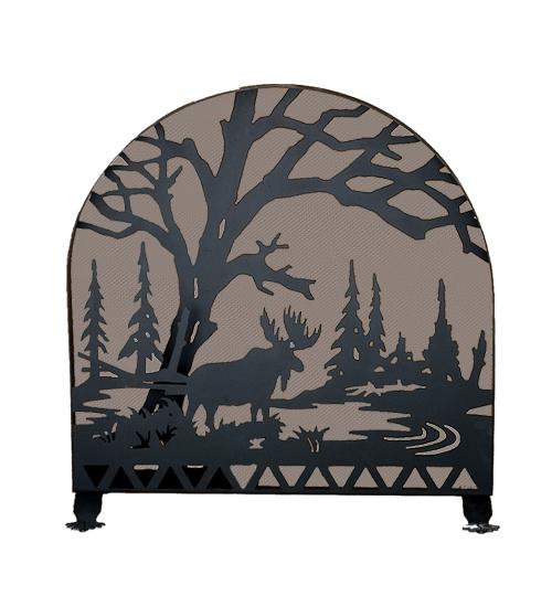 30"W X 30"H Moose Creek Arched Fireplace Screen