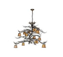  110031 - 52" Wide Pine Branch Valley View 12 Light Chandelier