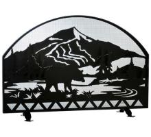  112054 - 48"W X 32"H Bear Creek Arched Fireplace Screen