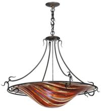  112432 - 28.5"W Metro Fusion Marina Glass Inverted Pendant