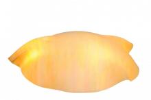  113945 - 16"W Metro Beige Iridescent Organic Art Glass Shade