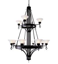 Meyda Green 116425 - 48" Wide Savino 12 Light Two Tier Chandelier