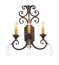  120213 - 16" Wide Serratina 3 Light Wall Sconce