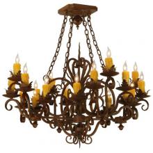 Meyda Green 130490 - 38" Square Kimberly 20 Light Chandelier