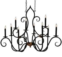  132000 - 43"L Clifton 10 LT Oblong Chandelier