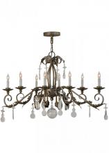 Meyda Green 143961 - 44" Long Windsor 8 Light Oblong Chandelier