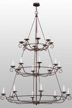  153264 - 60"W Estrella 24 LT Three Tier Chandelier