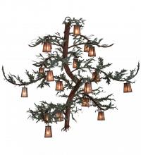  154790 - 91"W Pine Branch Valley View 18 LT Chandelier