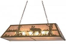  159030 - 48"L Moose at Lake Oblong Pendant