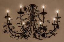  161106 - 42" Wide Pinecone 8 Light Chandelier